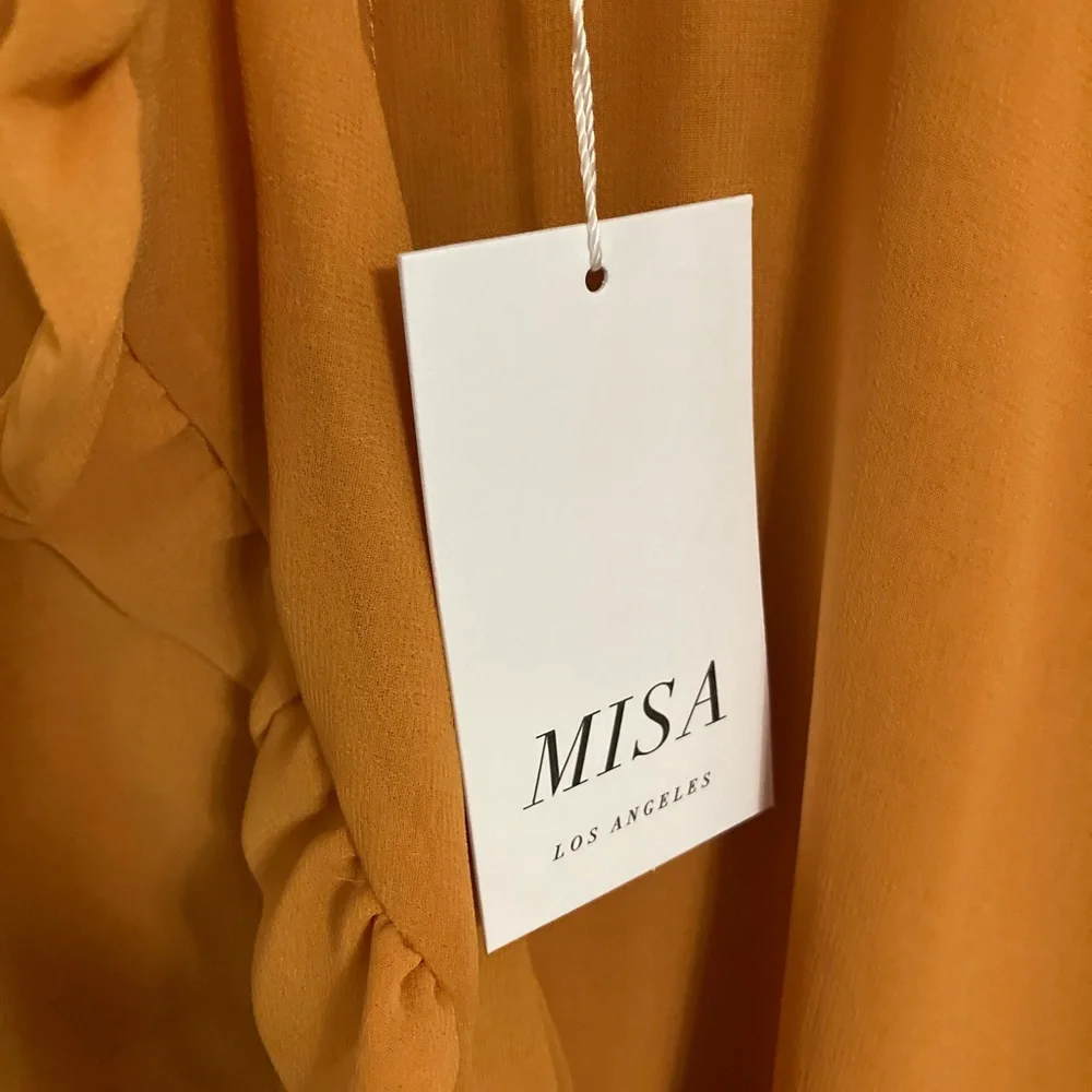 ✨HostPick✨Misa Los Angeles/Jacinda ruffle top/ Size S/New with tags - Picture 3 of 8